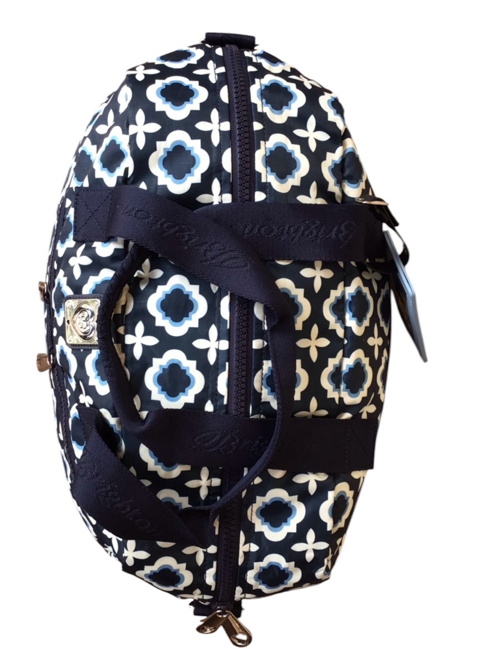 Brighton Blue White Nylon Tote - Picture 7 of 11